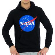 Sweat à capuche Noir Homme Nasa 51H pas cher