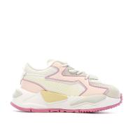 Baskets Écru/Rose Fille Puma Outline vue 2