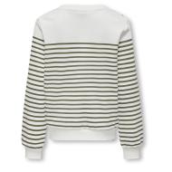 Sweat Blanc/Vert Fille Kids ONLY Shela vue 2