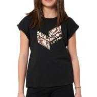 T-shirt Noir Fille Kaporal Foirie pas cher