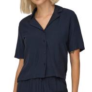 Chemise Manches Courtes Marine Femme JDY Silas pas cher