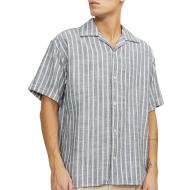 Chemisette Rayures Grises/Blanches Homme Jack & Jones Cabana