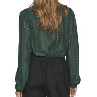 Blouse Verte Femme Vila Chikka vue 2