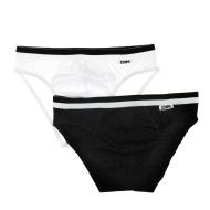 x2 Slips Blanc/Noir Homme Dim pas cher