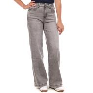 Jean Droit Gris Clair Femme Monday Premium 1877X