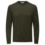 Pull Kaki Homme Only & Sons Holger pas cher