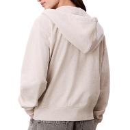 Sweat Zippé Gris Femme Calvin Klein Jeans Monologo French vue 2