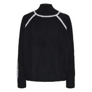 Pull Noir Femme Pieces Lola vue 3