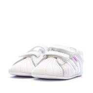 Baskets Blanches Fille Adidas Crib vue 6