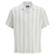 Chemisette Gaze de Coton Blanc/Vert Homme Jack & Jones Reaster vue 3