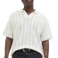 Polo Blanc Homme Jack & Jones Paros Knit pas cher