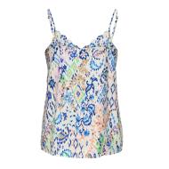 Top Blanche/Bleu/Orange Femme JDY Troya vue 2