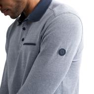 Polo Manches Longues Bleu Homme Sun Valley BELVIUW vue 2