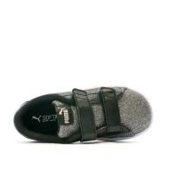 Baskets Gris Clair/Rose argentées fille Puma Smash v2 Glitz vue 4
