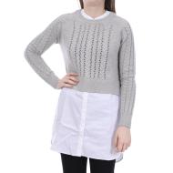 Tunique blanc/gris femme French Connection Crochet pas cher