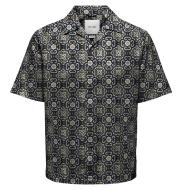 Chemise Marine/Marron Homme Only & Sons Onscaiden Fit pas cher