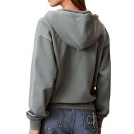 Grünes Damen-Sweatshirt mit Reißverschluss von Calvin Klein Jeans Archive Ansicht 2