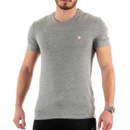 T-shirt Gris Homme Guess Petit Triangle