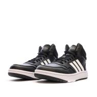 Baskets Noir Garçon Adidas Hoops 3.0 Mid vue 6