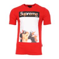 T-shirt Rouge Homme Supreme Grip Police