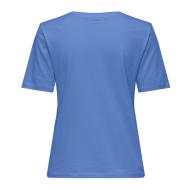 T-Shirt Bleu Femme Only Happy vue 2