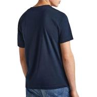 T-Shirt Bleu Foncé Homme Pepe jeans Contrast Connor vue 2