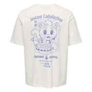 T-shirt Blanc Homme Only & Sons Onscatisfaction vue 2