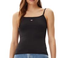 Top negro para mujer Tommy Jeans Essential Strap