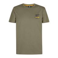 T-Shirt Kaki/Jaune Homme Petrol Industries Classic
