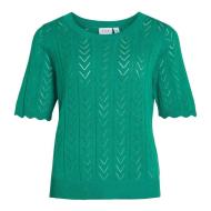 Pull Manches Courtes Vert Femme Vila Helley pas cher