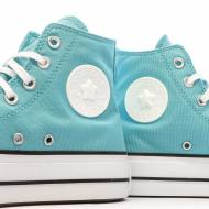 Baskets Turquoise Femme Converse All Star Lift Platform Stars vue 7