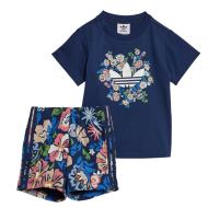 Conjunto de camiseta corta azul marino para niños de Adidas barato