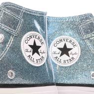 Baskets Bleu Fille Converse Coated Glitter vue 7