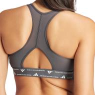 Adidas Powerimpact Train Sport-BH für Damen in Grau Ansicht 2