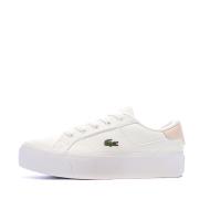 Baskets Blanches/Roses Femme Lacoste Ziane Platform pas cher