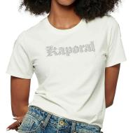 T-shirt Blanc/Argent Femme Kaporal Off White pas cher