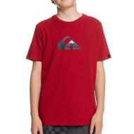 T-shirt Rouge Garçon Quiksilver Comp Logo
