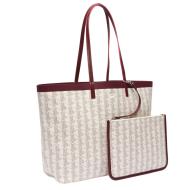Sac à Main Écru/Bordeaux Femme Lacoste Monogramme pas cher