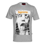 T-shirt Gris Homme Supreme Grip Magazine