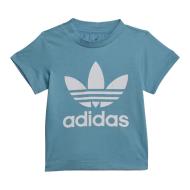 T-shirt Bleu Garçon Adidas Trefoil pas cher