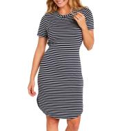Marine/Weiß gestreiftes Kleid für Frauen Rip Curl Limonade günstig