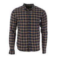 Chemise à Carreaux Marine/Jaune Homme RMS26 pas cher