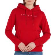 Sweat à Capuche Rouge Femme Tommy Hilfiger Linear pas cher