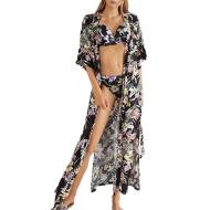 Robe Kimono Noir Femme O'Neill Mix And Match pas cher