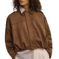 Braune Wildlederjacke für Damen von Only Amber