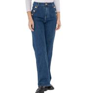 Jeans Bleu Femme My Tinas Jean Wide Leg Boutons