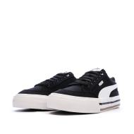 Weiß/Schwarze Puma Court Classic Sneaker für Damen Ansicht 6