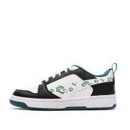 Baskets Noires/Blanches/Vertes Garçon Puma Rebound V6 pas cher