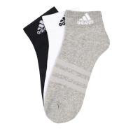 3 x Paires de Chaussettes Grises/Noires/Blanches Adidas Spw pas cher
