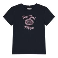 T-shirt Marine Fille Tommy Hilfiger Hilfiger Foil